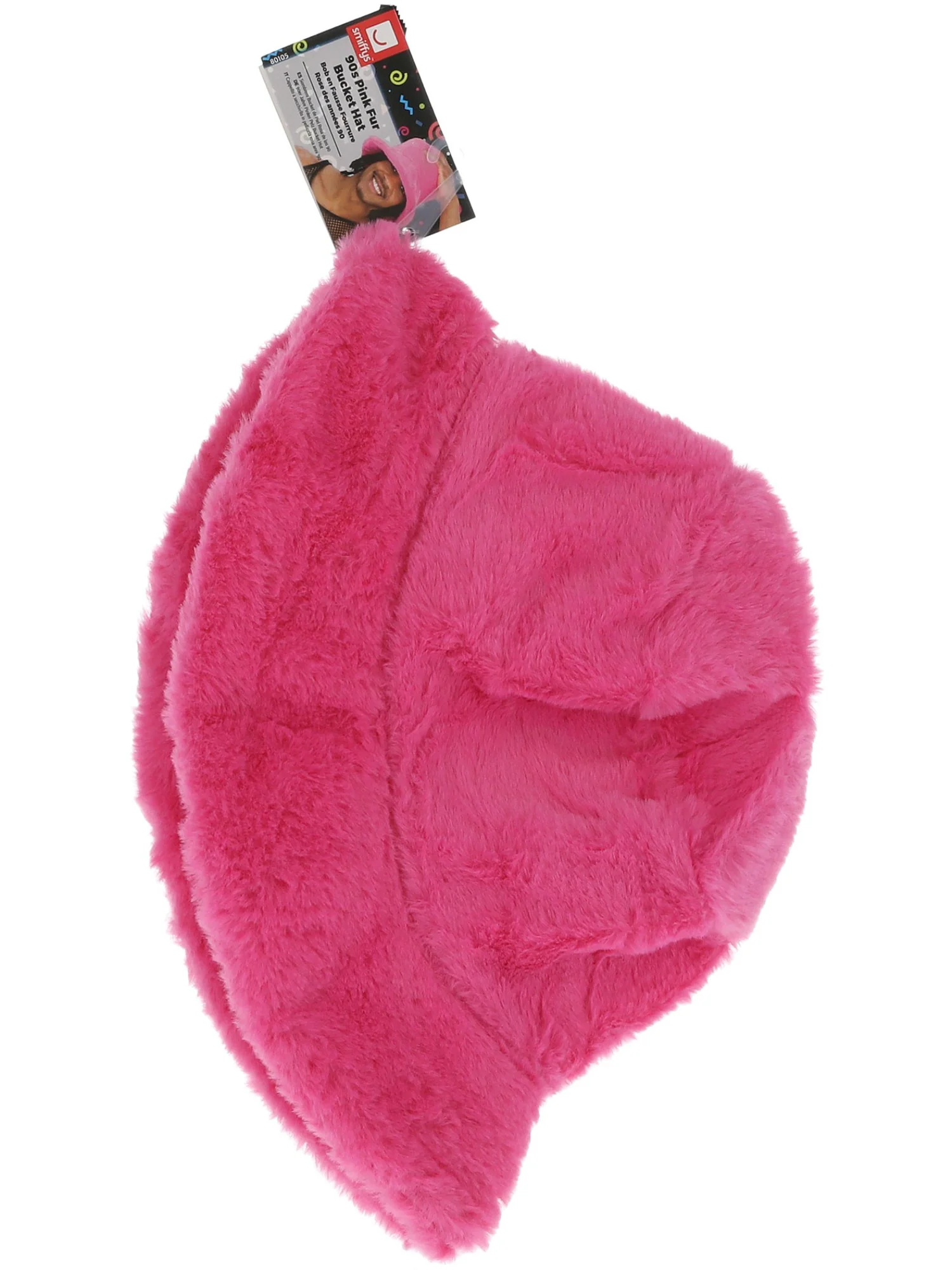 90s Pink Fur Bucket Hat - Image 4