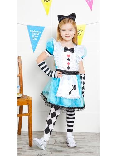 Alice Costume, Dress, Headband, Arm Cuffs & Tights - Image 4