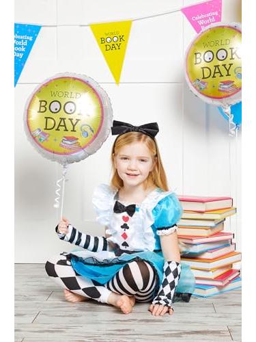 Alice Costume, Dress, Headband, Arm Cuffs & Tights - Image 6
