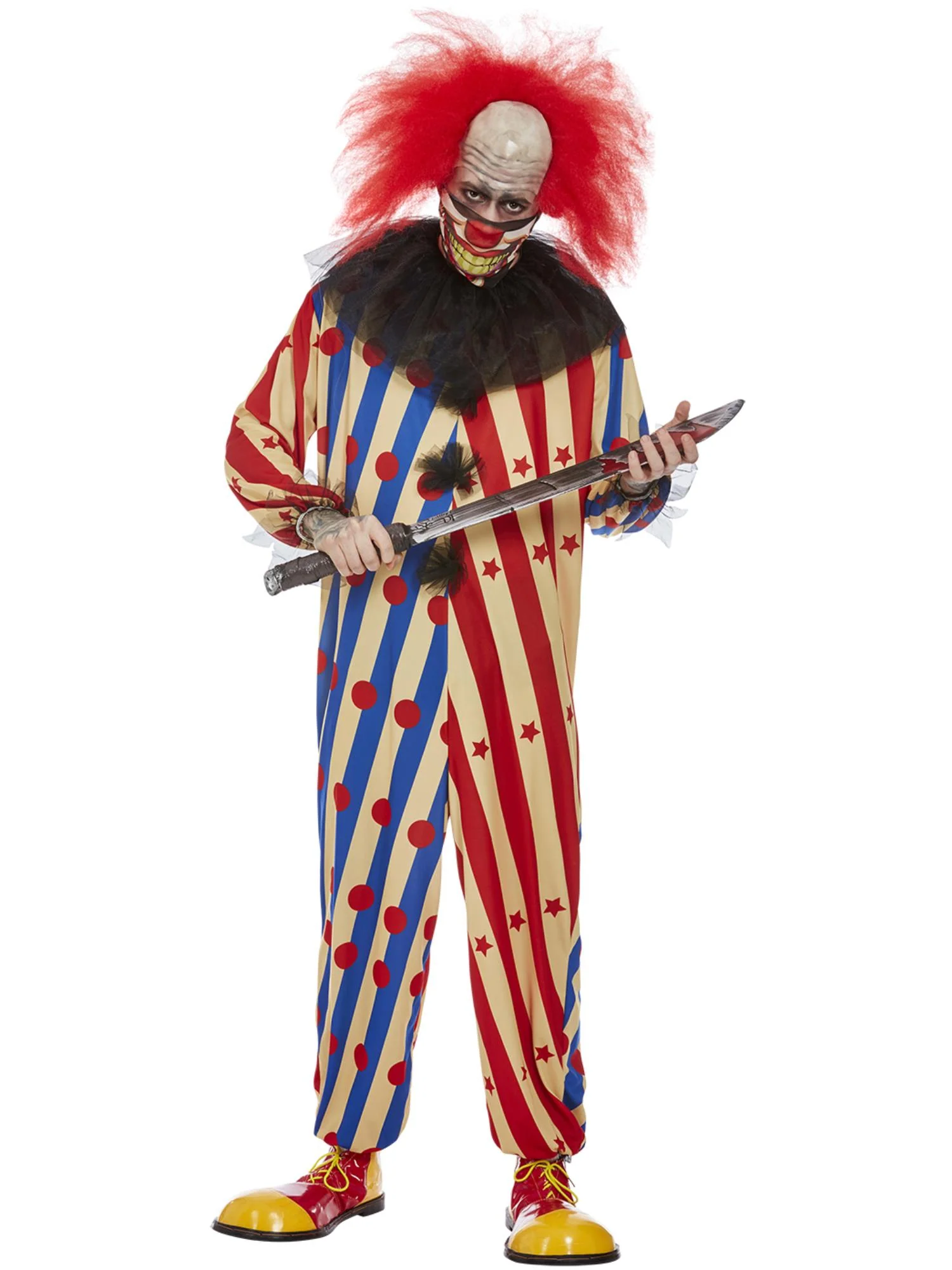 Creepy Clown Costume, Mens - Image 4