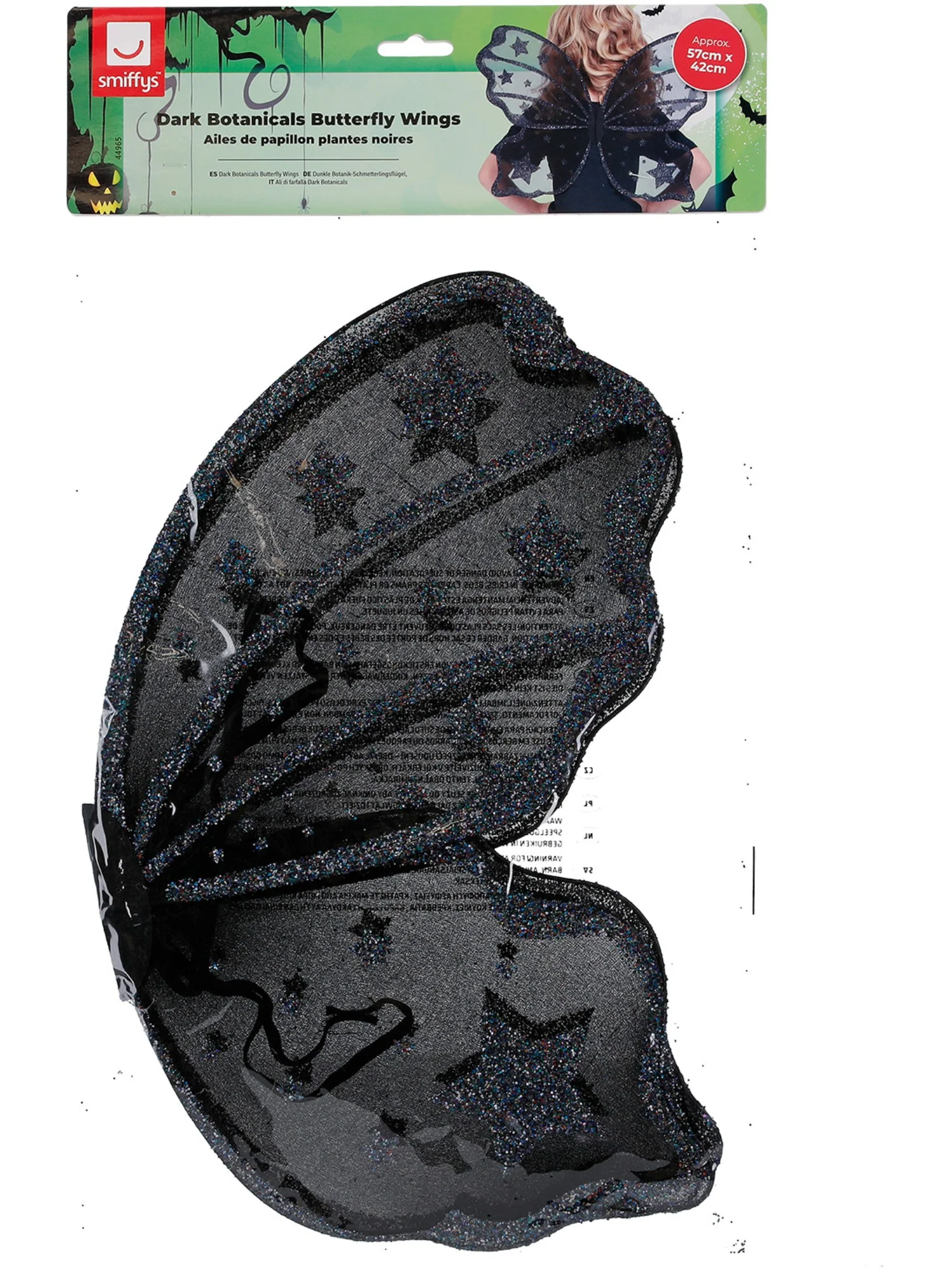 Dark Botanicals Butterfly Wings, Black - Image 2