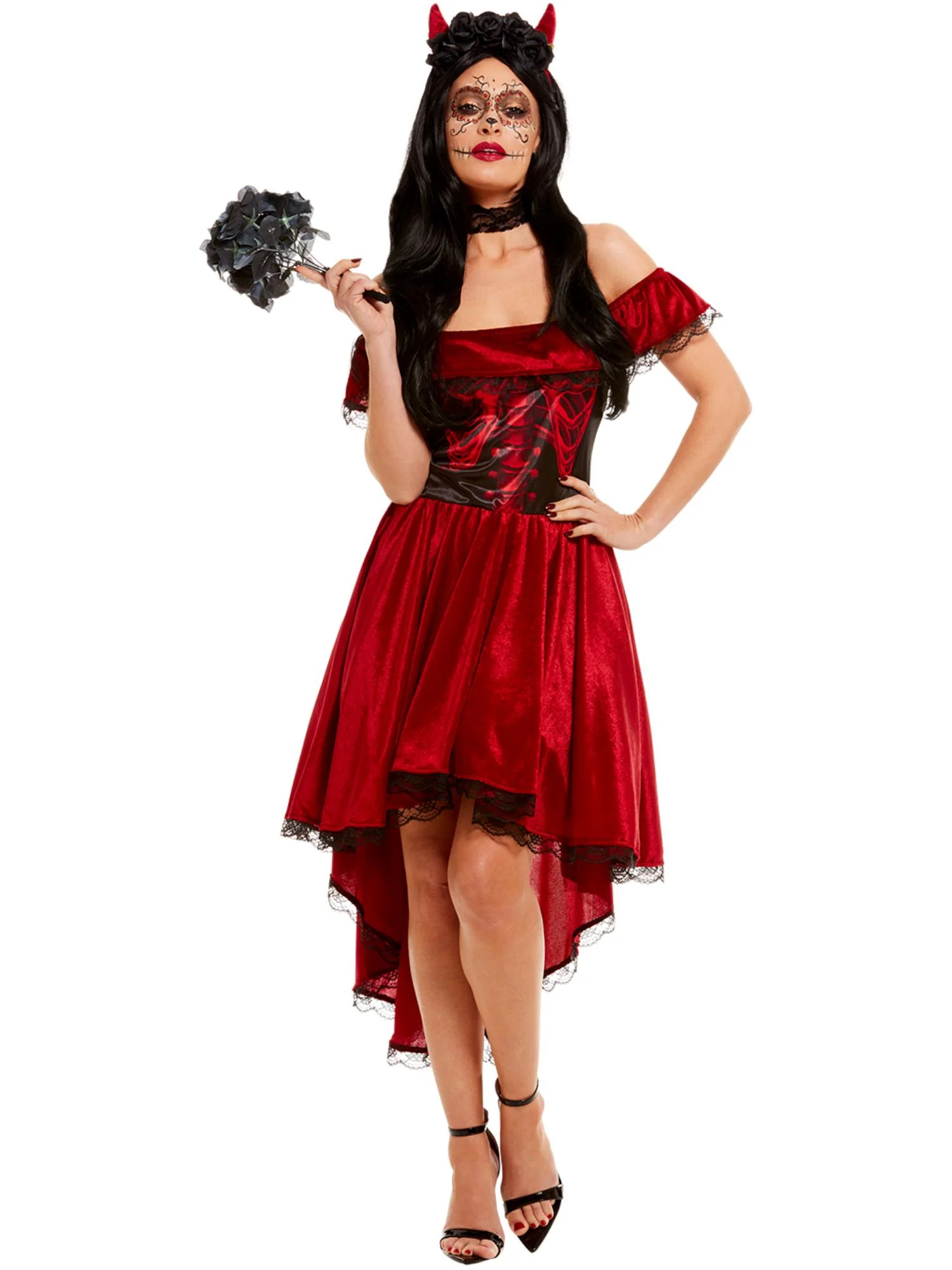 Day Of The Dead Devil Costume, Womens - Image 4