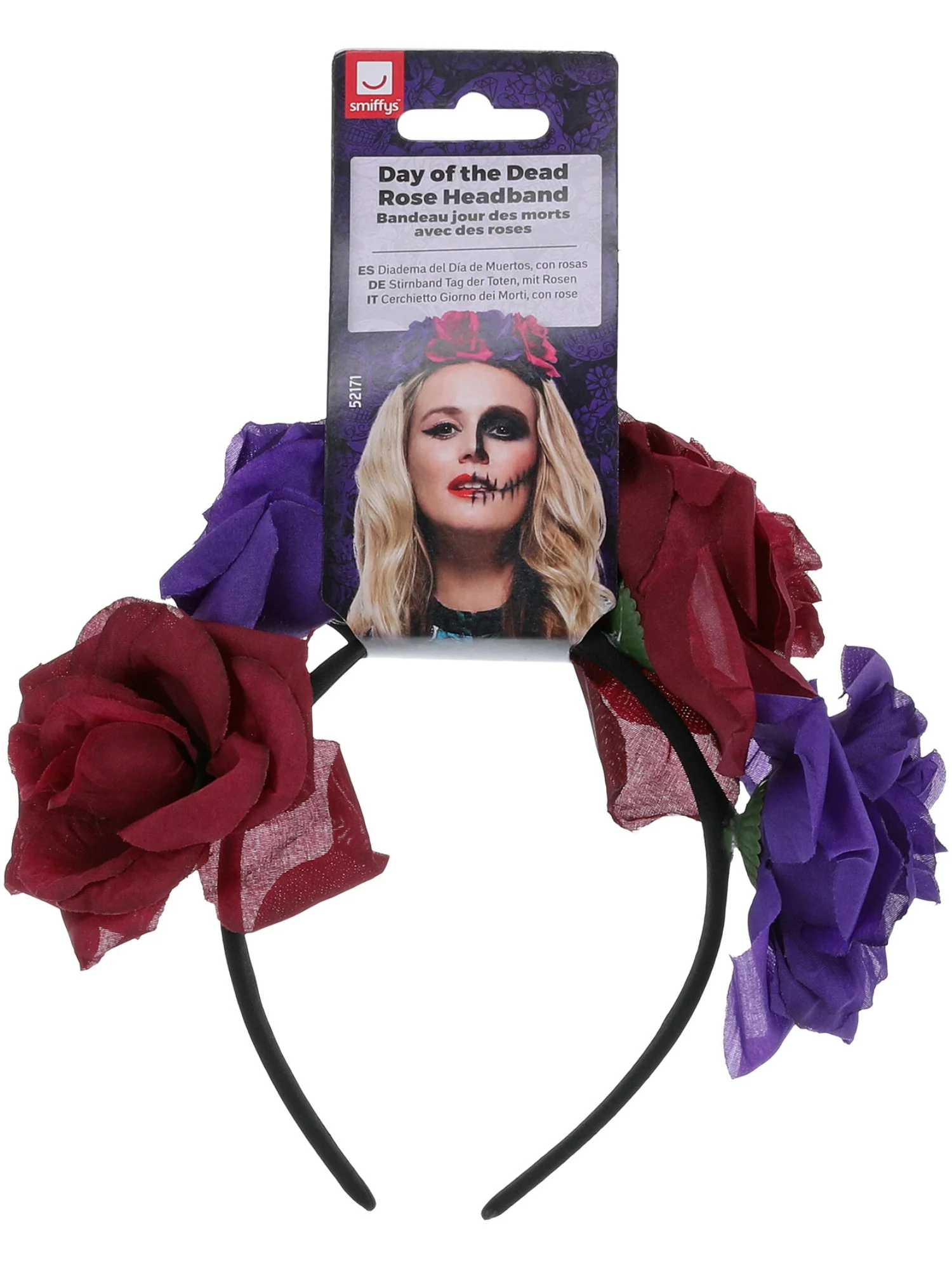 Day of the Dead Rose Headband - Image 2