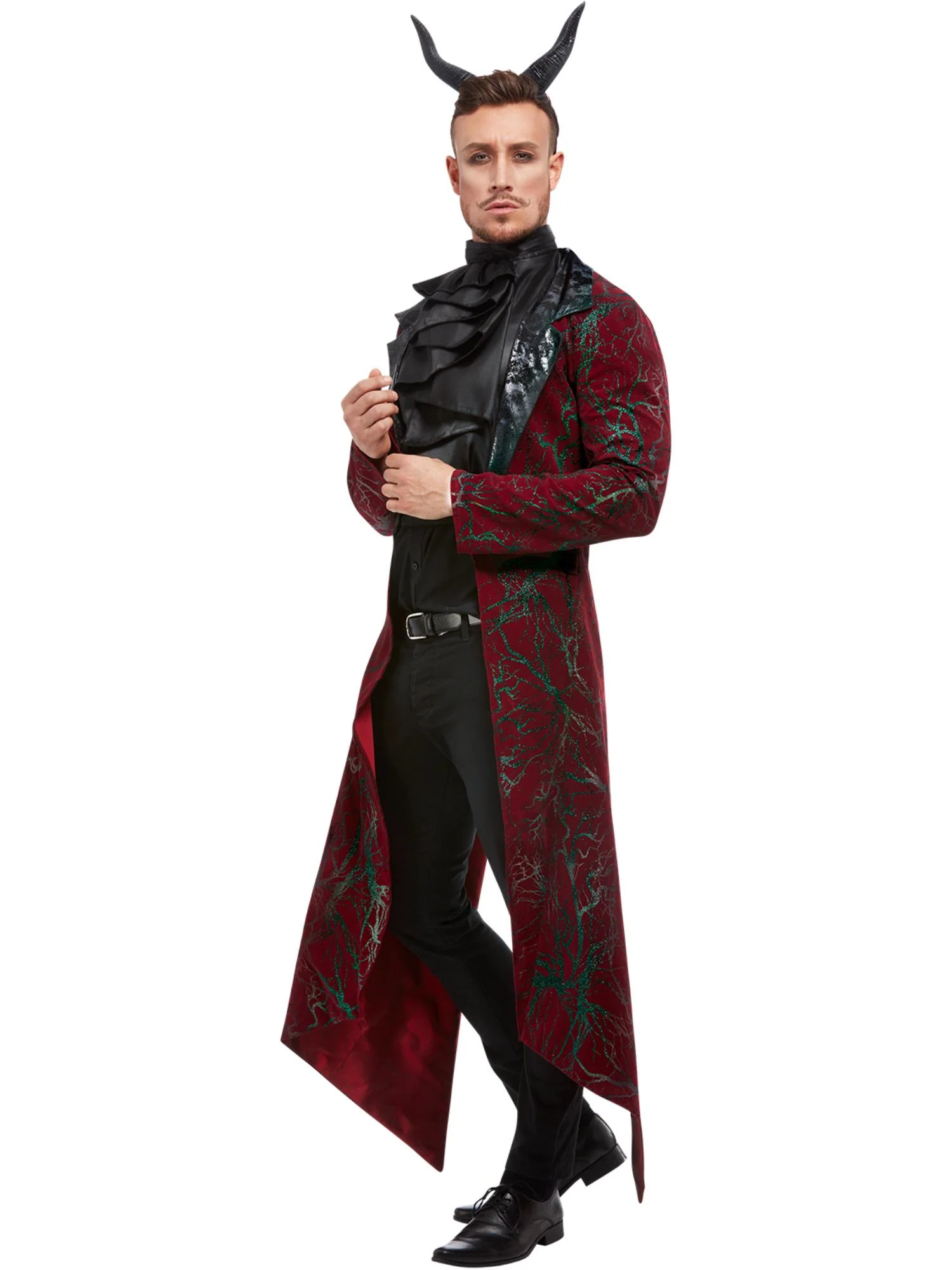 Mens Deluxe Devil Costume, Red - Image 2
