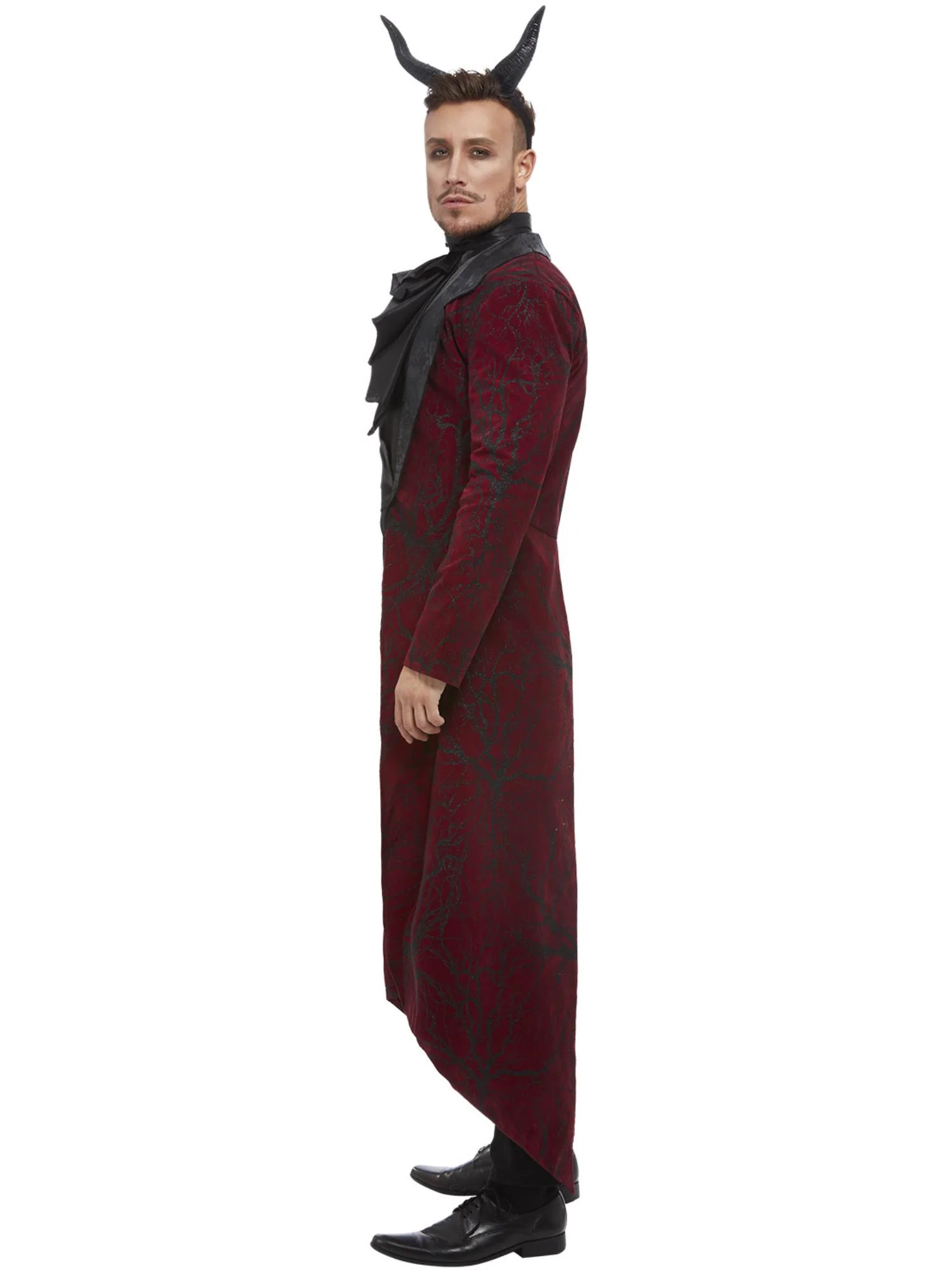 Mens Deluxe Devil Costume, Red - Image 3