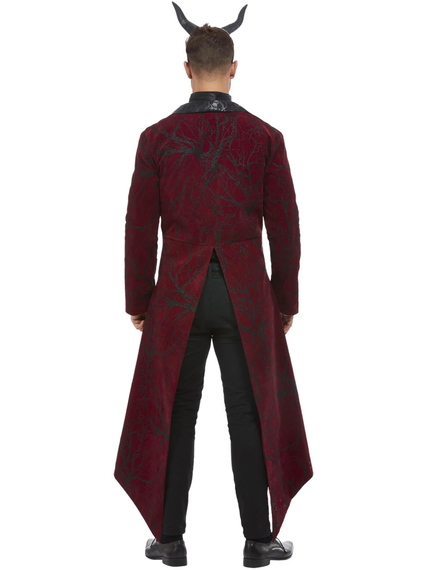 Mens Deluxe Devil Costume, Red - Image 4