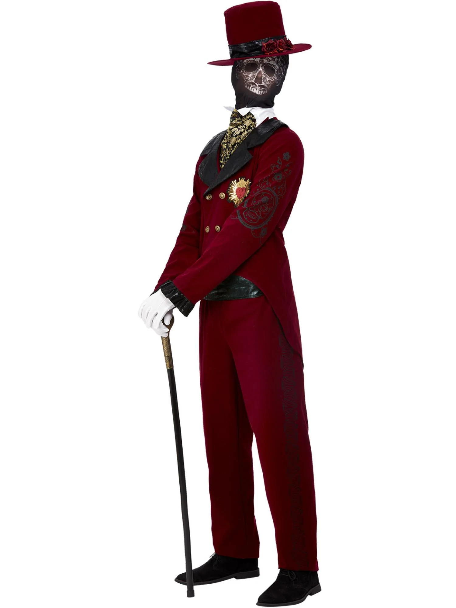 Deluxe DOTD Sacred Heart Groom Costume, Burgundy - Image 4