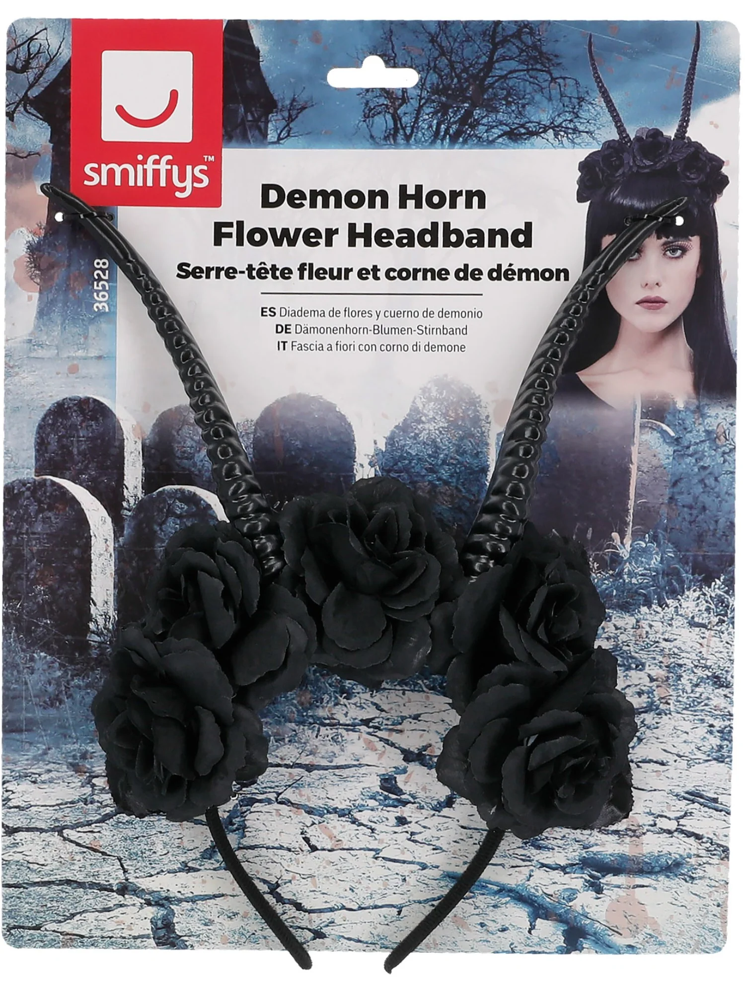 Demon Horn Flower Headband - Image 3