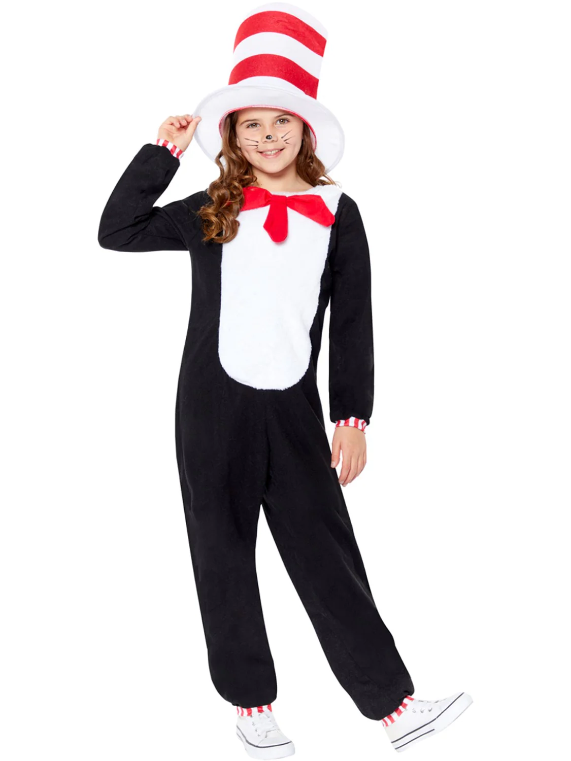 Dr Seuss The Cat in the Hat Jumpsuit Costume, Kids - Image 2