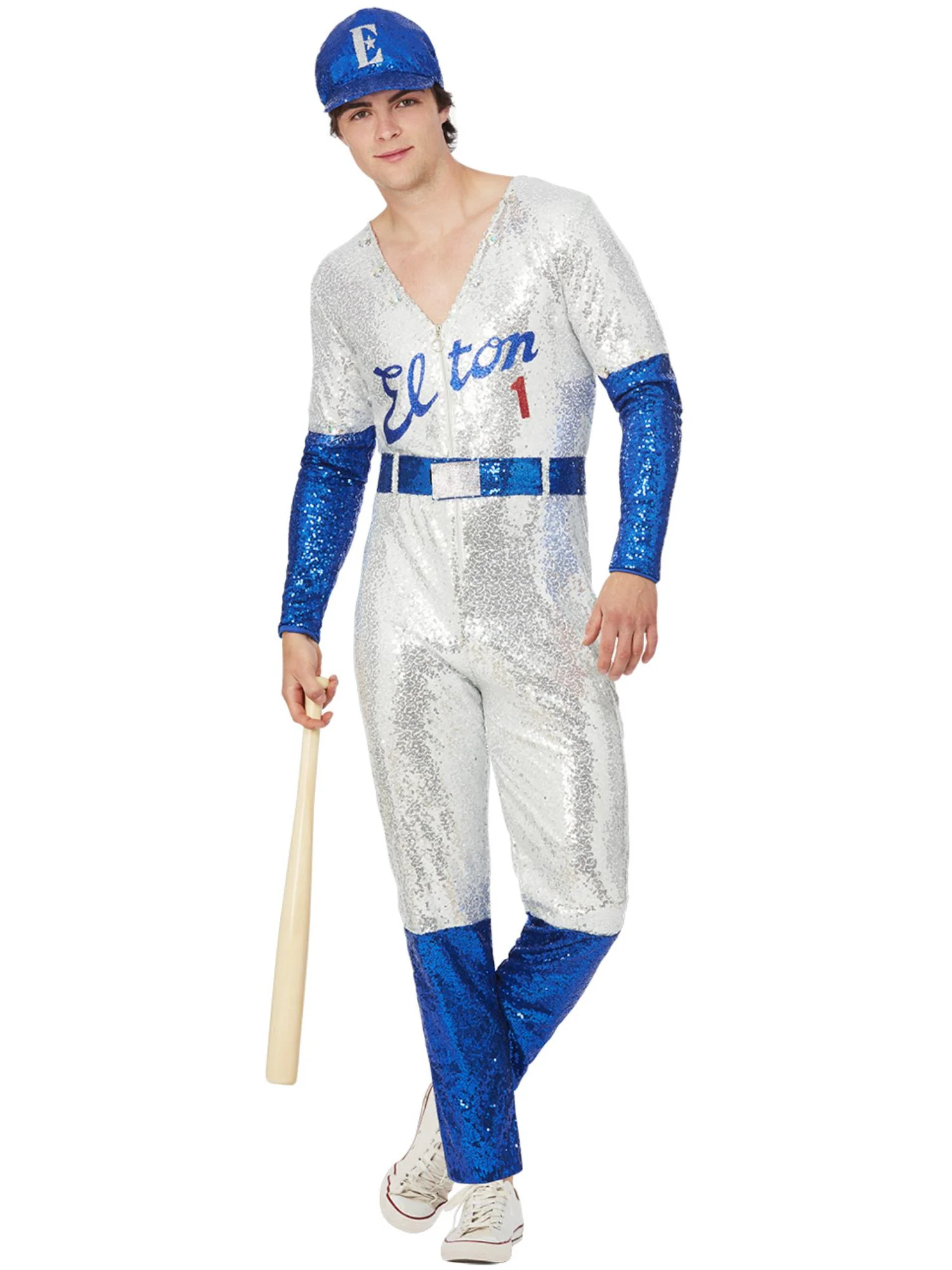 Elton John Deluxe Sequin Baseball Costume - Image 3
