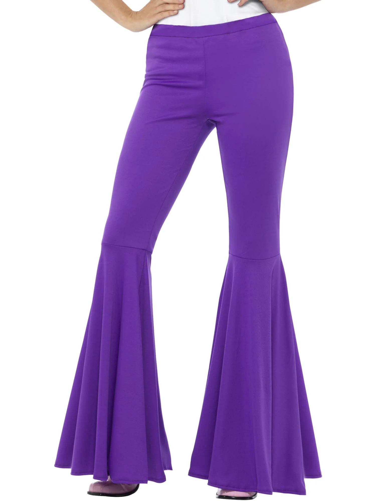 Flared Trousers, Ladies, Purple