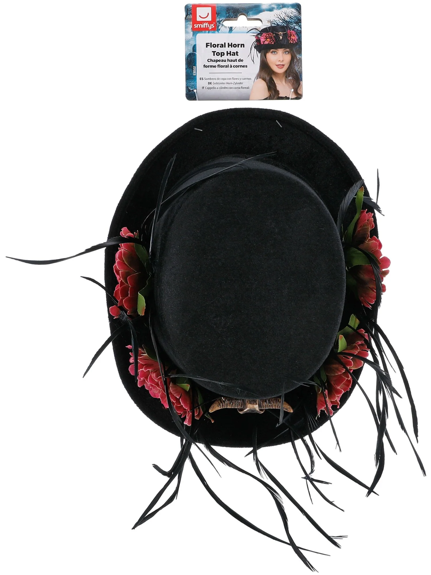 Floral Horn Top Hat - Image 3