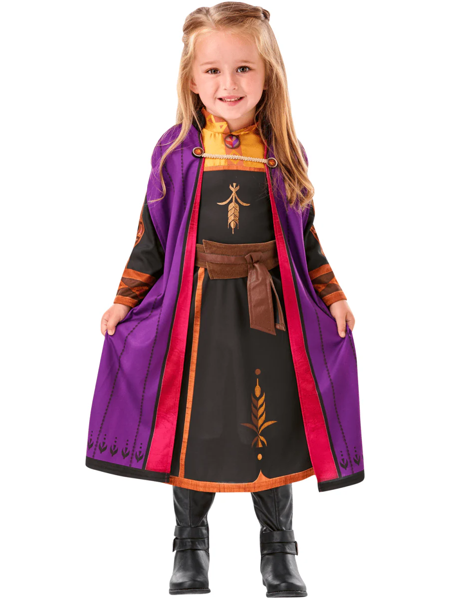 Girls Frozen 2 Anna Travel Costume - Image 2