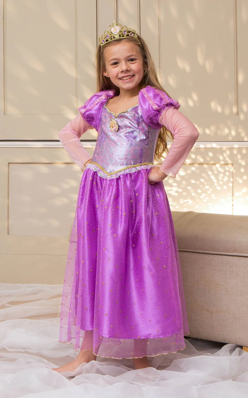 Girls Tangled Rapunzel Costume - Image 2