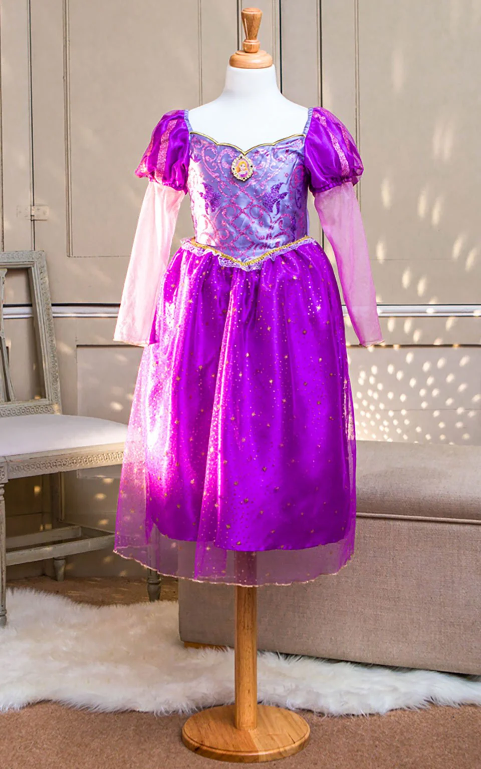 Girls Tangled Rapunzel Costume - Image 5