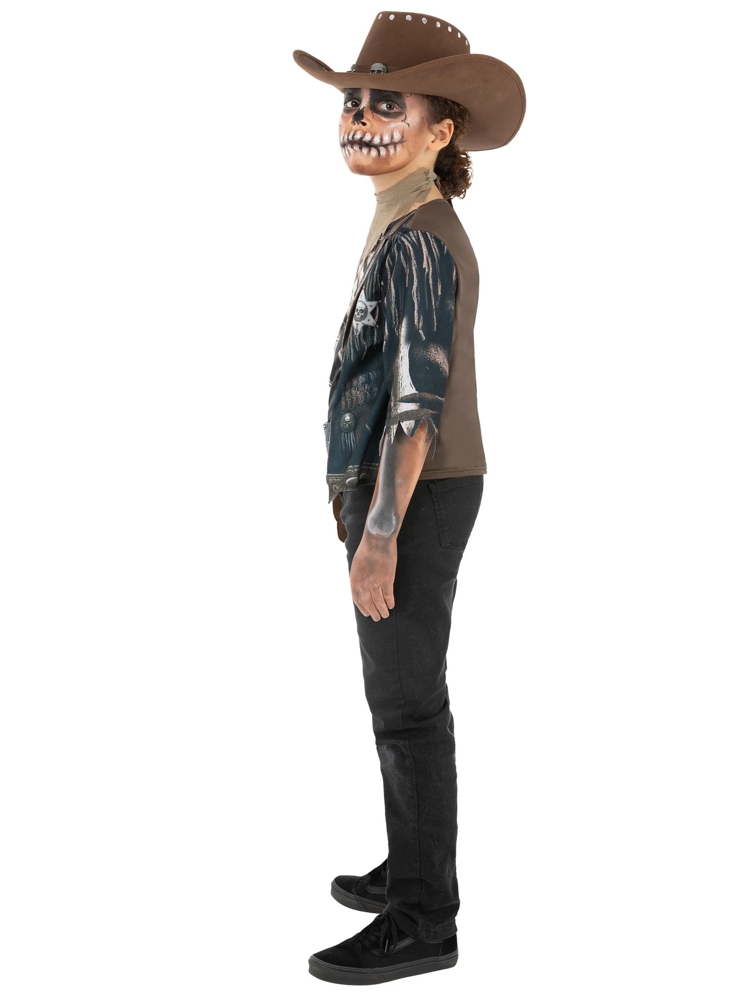Kids Skeleton Cowboy Costume - Image 3