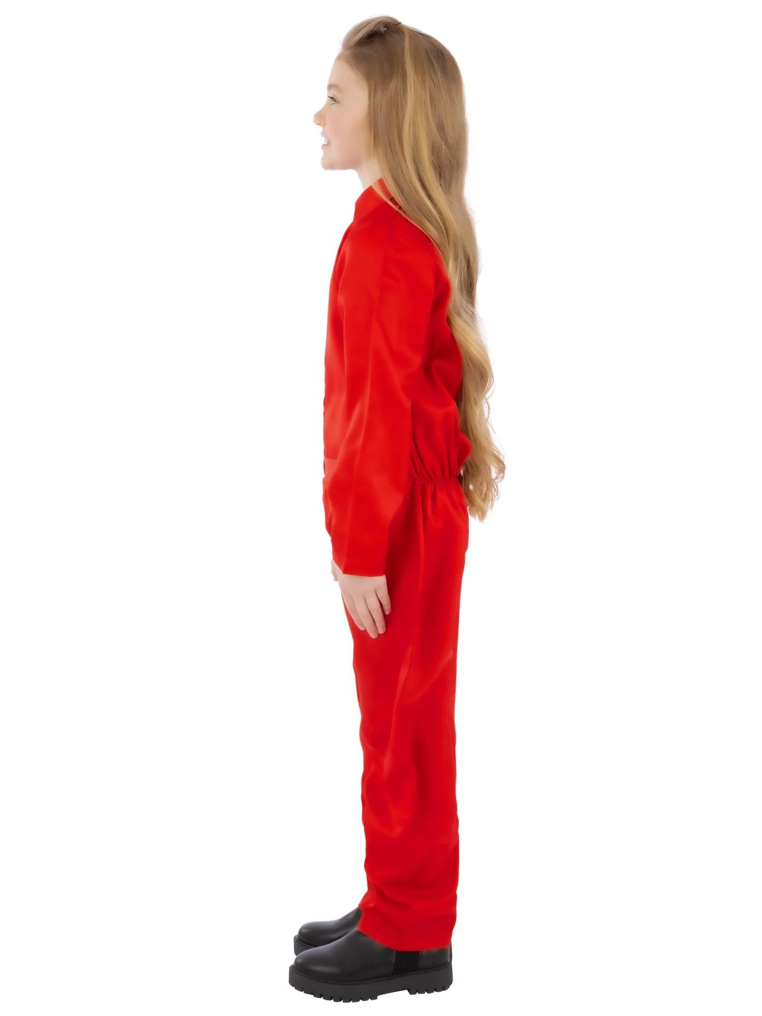 Kids Unisex Red Boiler Suit Costume - Image 2