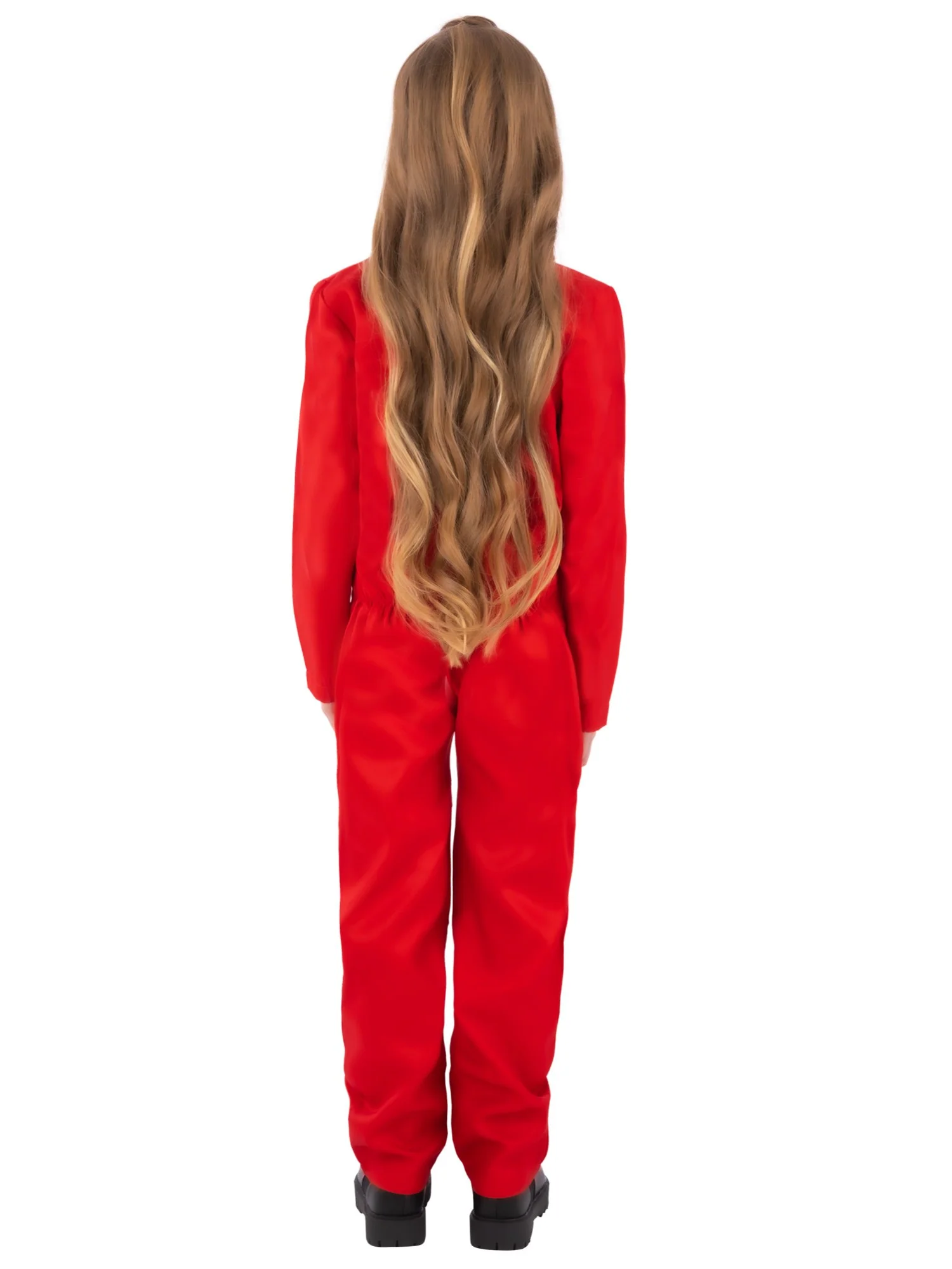 Kids Unisex Red Boiler Suit Costume - Image 3