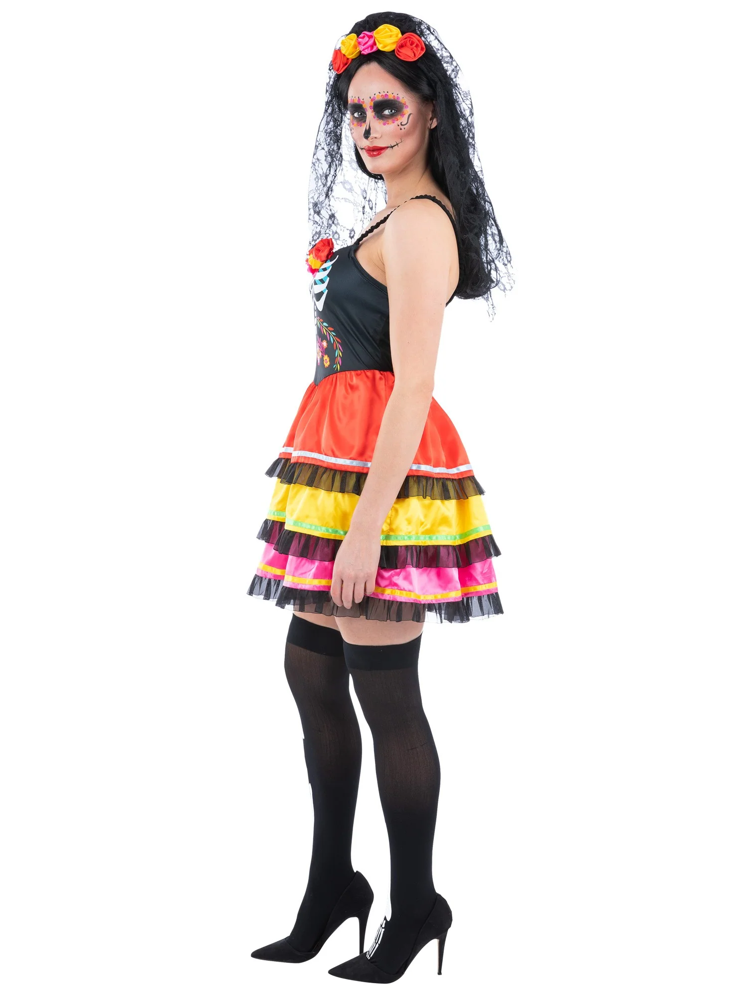 Ladies Day of the Dead Costume - Image 3