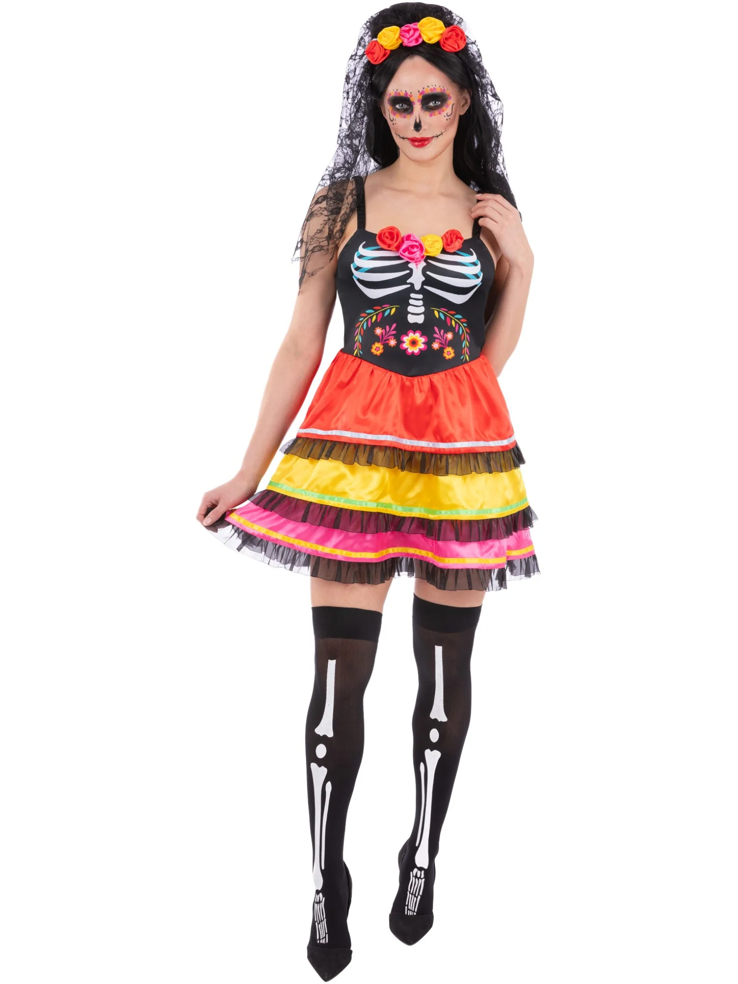 Ladies Day of the Dead Costume - Image 4