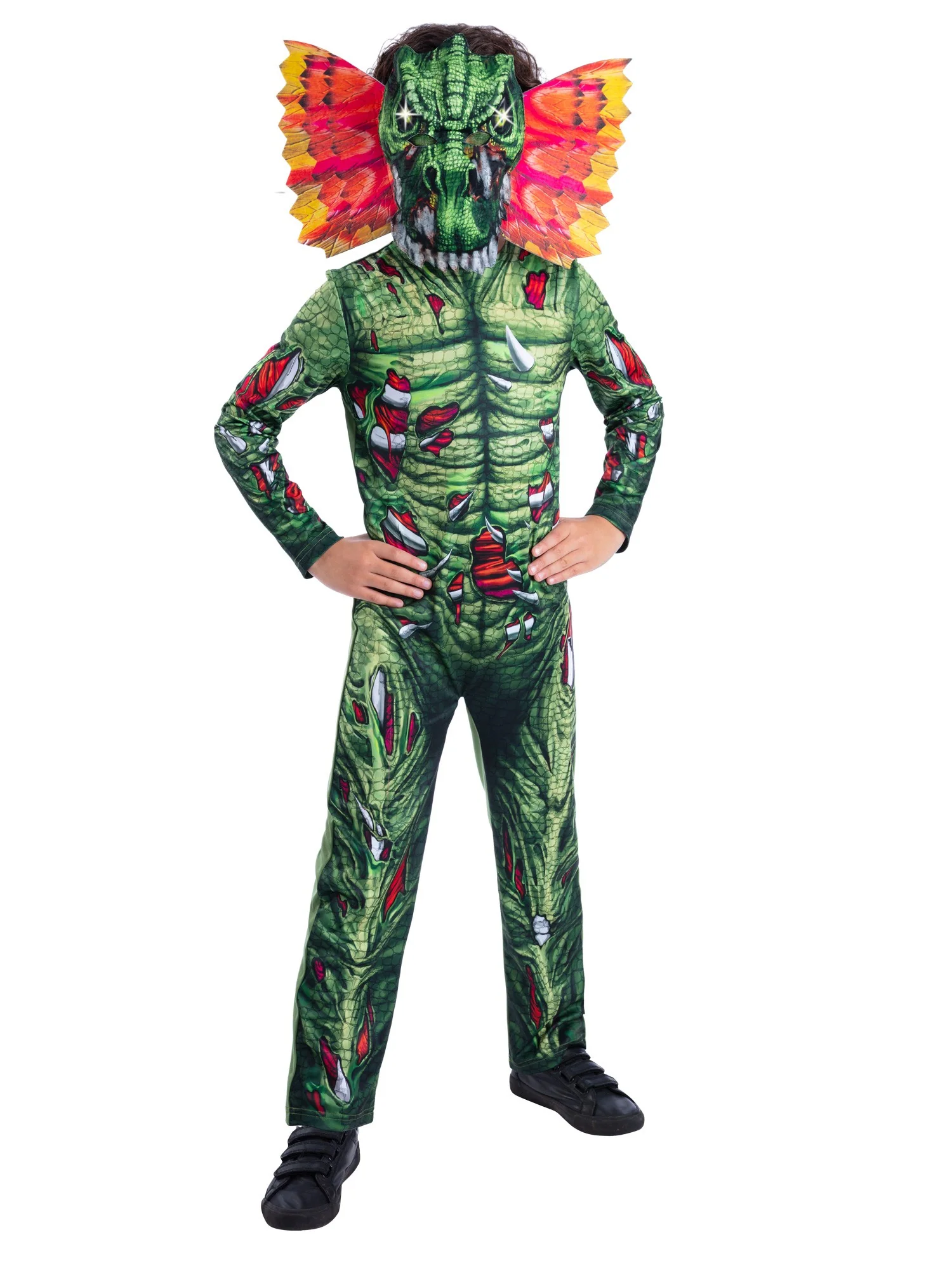 Light Up Zombie Dilophosaurus Dinosaur Costume - Image 2