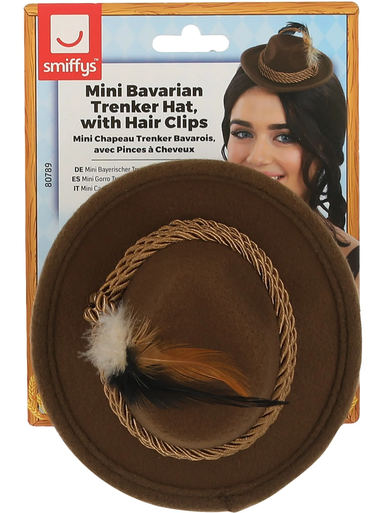 Mini Bavarian Trenker Hat, Brown - Image 2