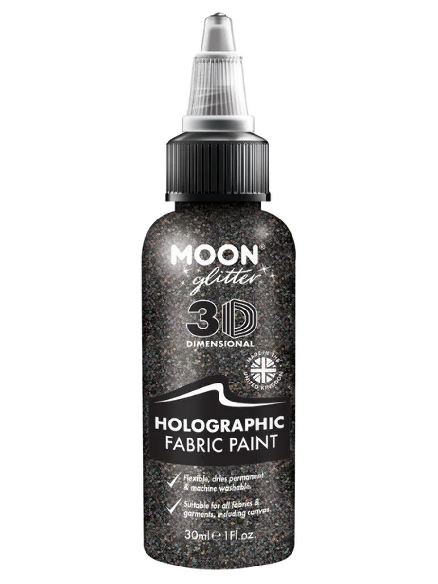 Moon Glitter Holographic Glitter Fabric Paint - Image 3