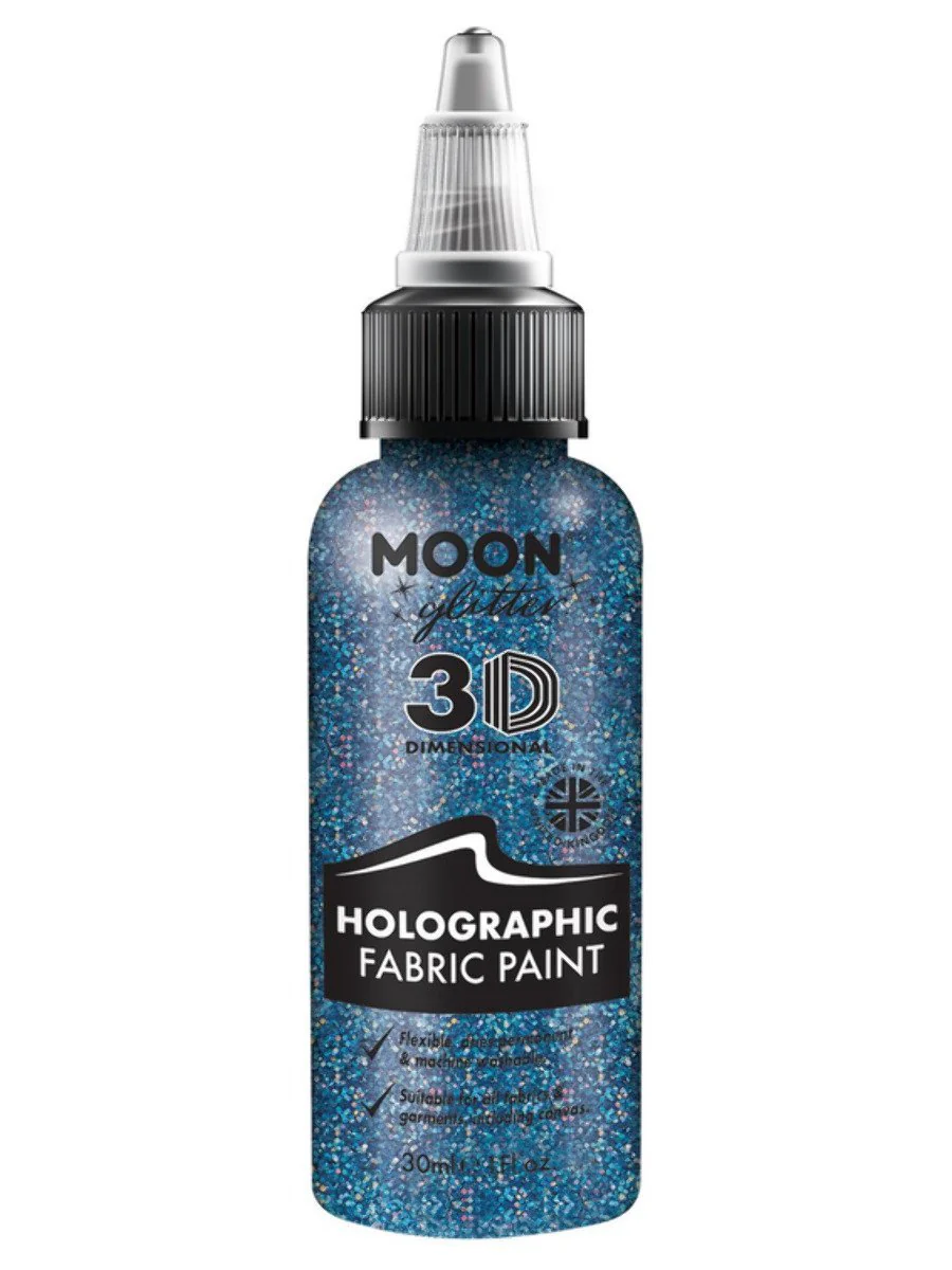Moon Glitter Holographic Glitter Fabric Paint - Image 4