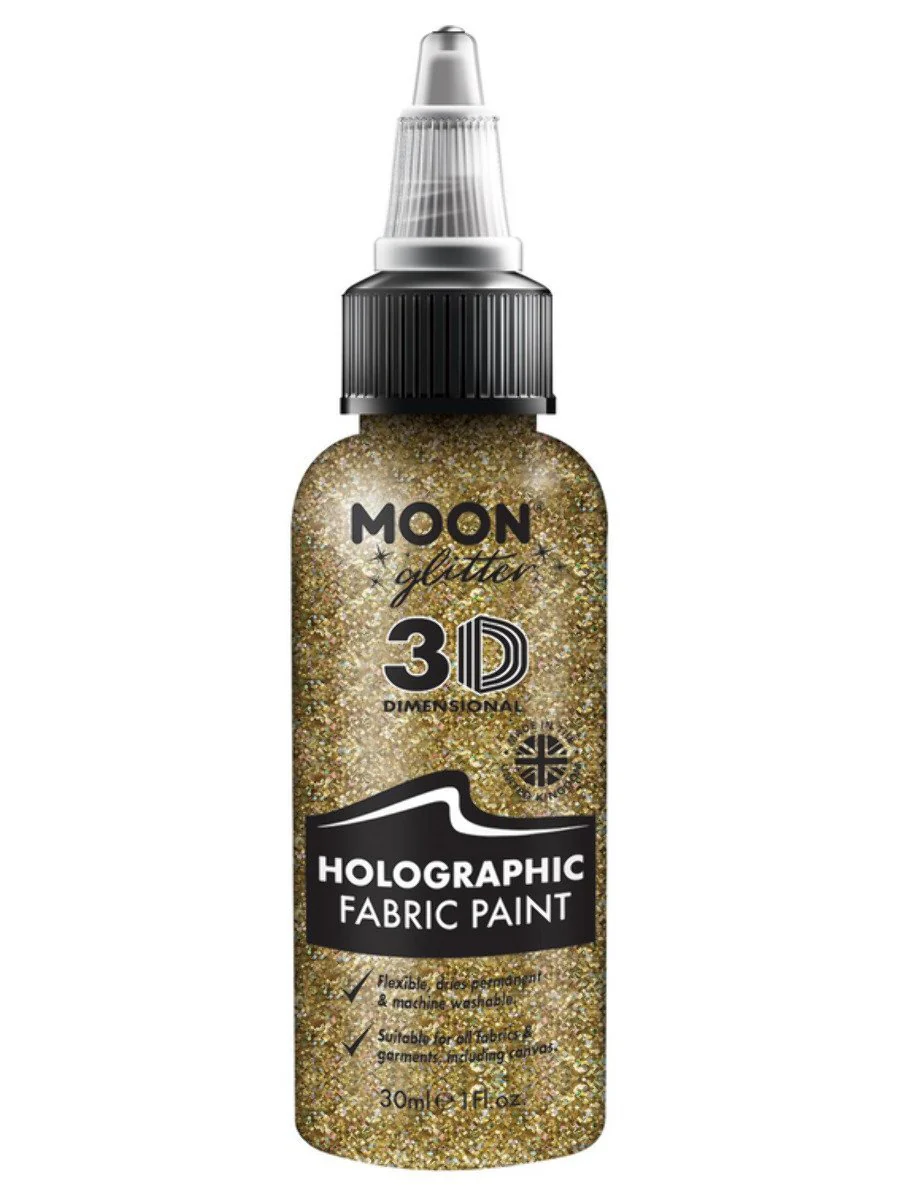 Moon Glitter Holographic Glitter Fabric Paint - Image 5