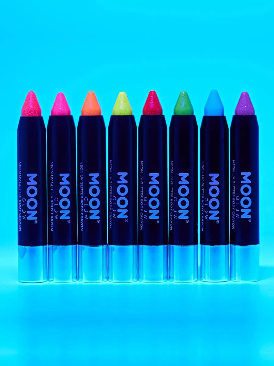 Moon Glow Neon UV Glitter Body Crayons - Image 2