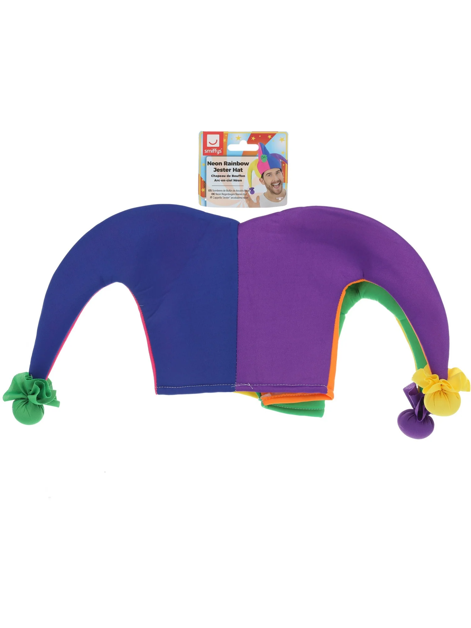 Neon Rainbow Jester Hat - Image 3