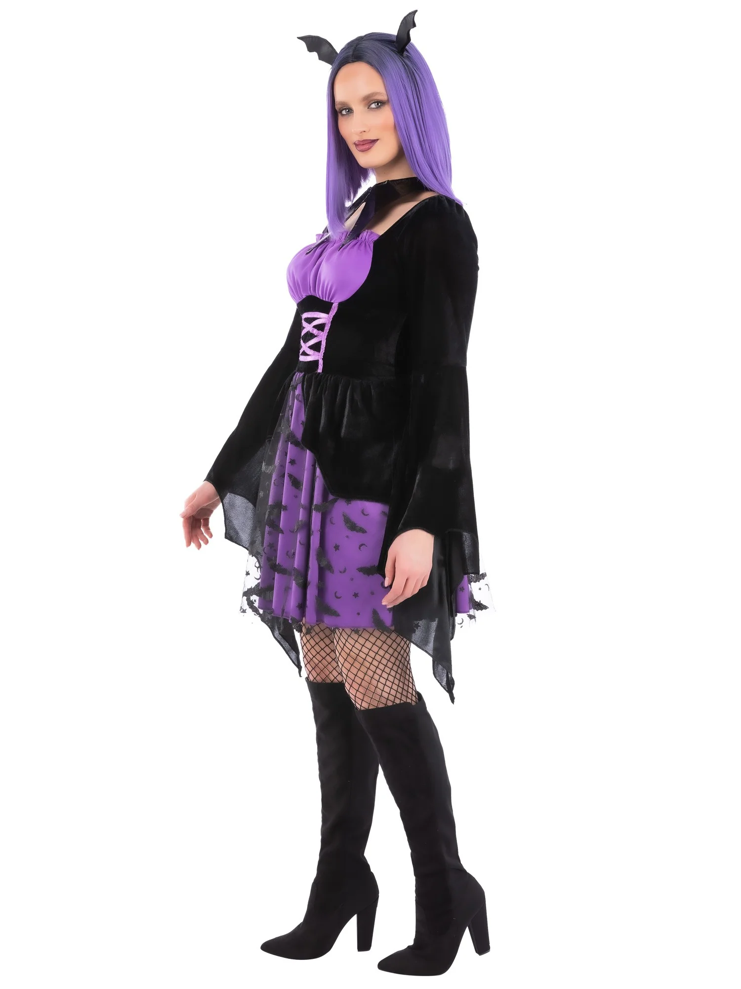 Purple Cosplay Vampiress Costume - Image 4