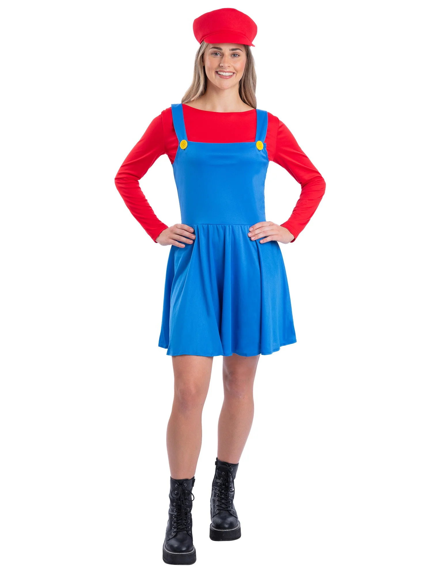 Red Plumber Costume Dress - Image 4