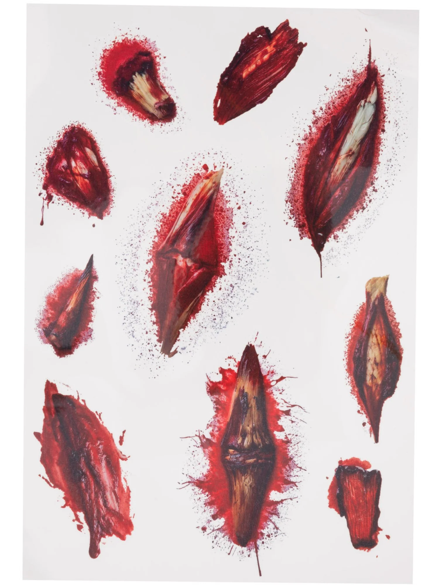 Smiffys Make-Up FX, Horror Wound Tattoo Transfers - Image 2