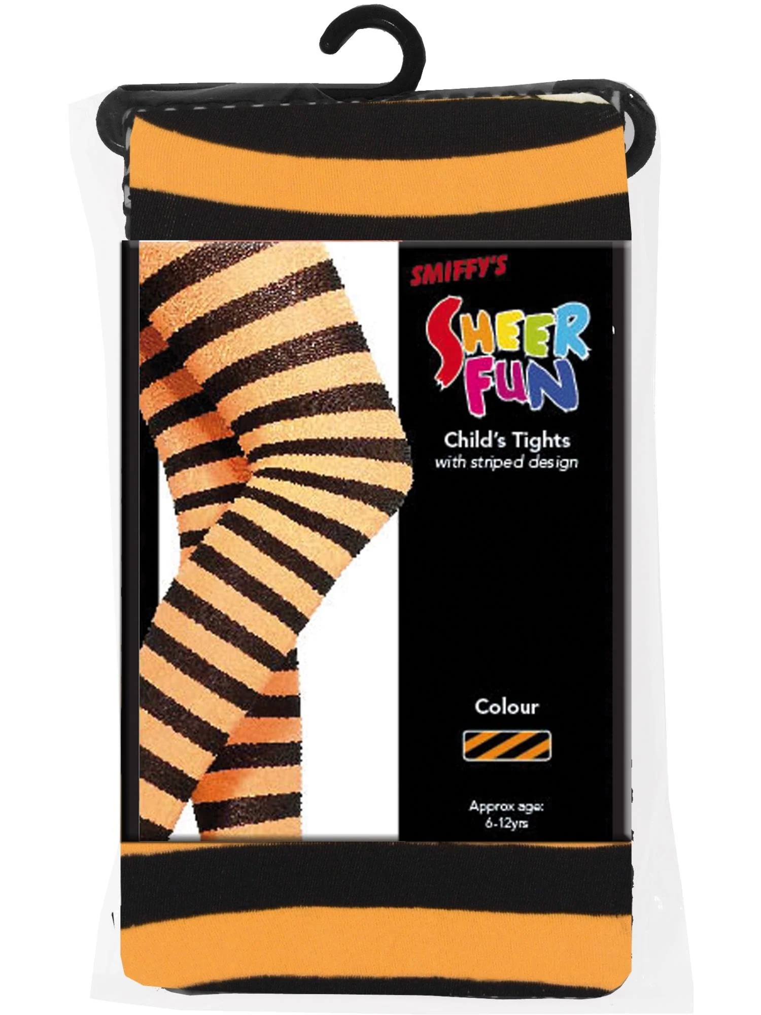 Tights, Orange & Black, Age 6-12 - Image 3