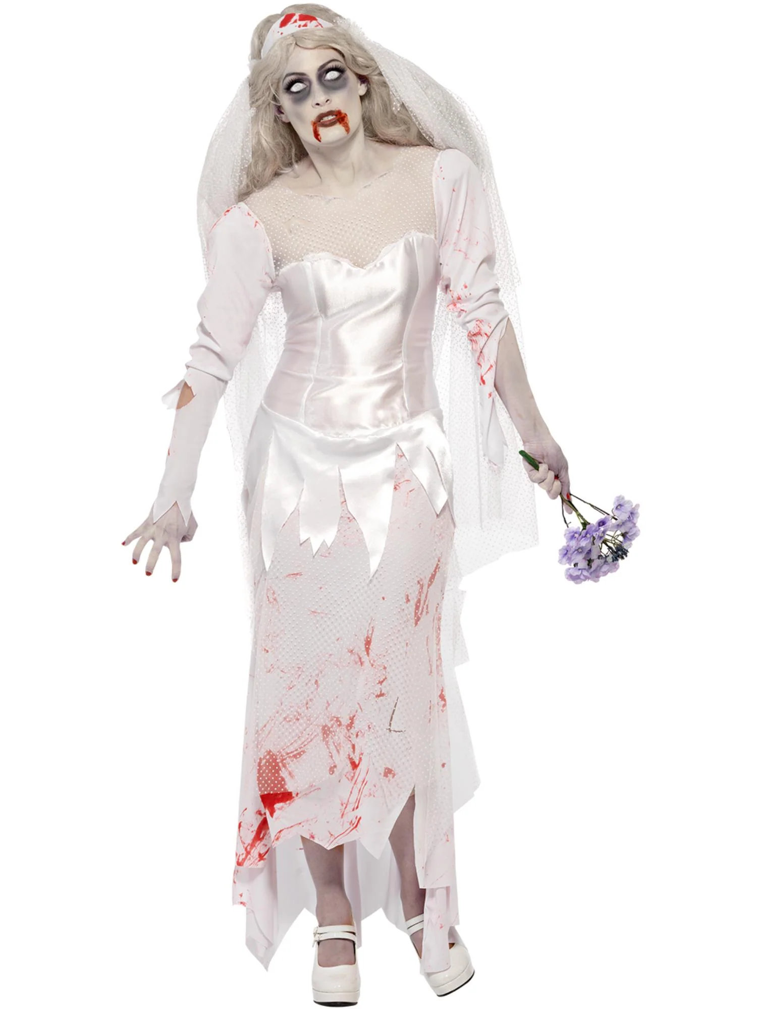 Zombie Bride Adult Women's Costume - Image 4