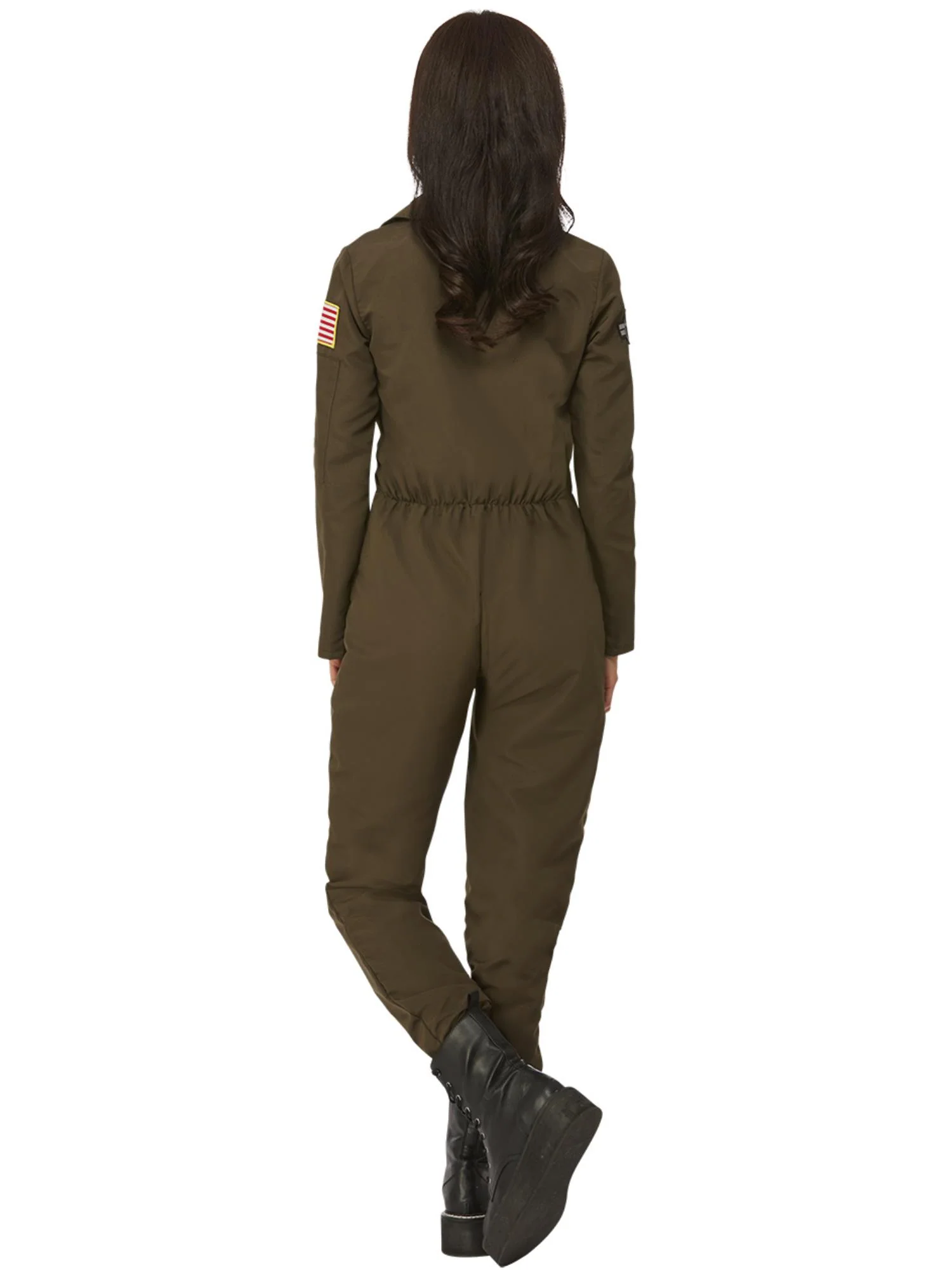 Top Gun Maverick Ladies Aviator Costume, Green - Image 3