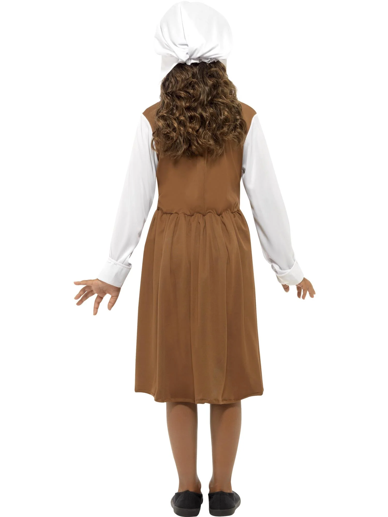 Tudor Girl Costume, Brown - Image 3