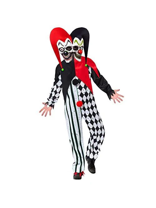 Two Faced Jester Clown Costume - Image 7