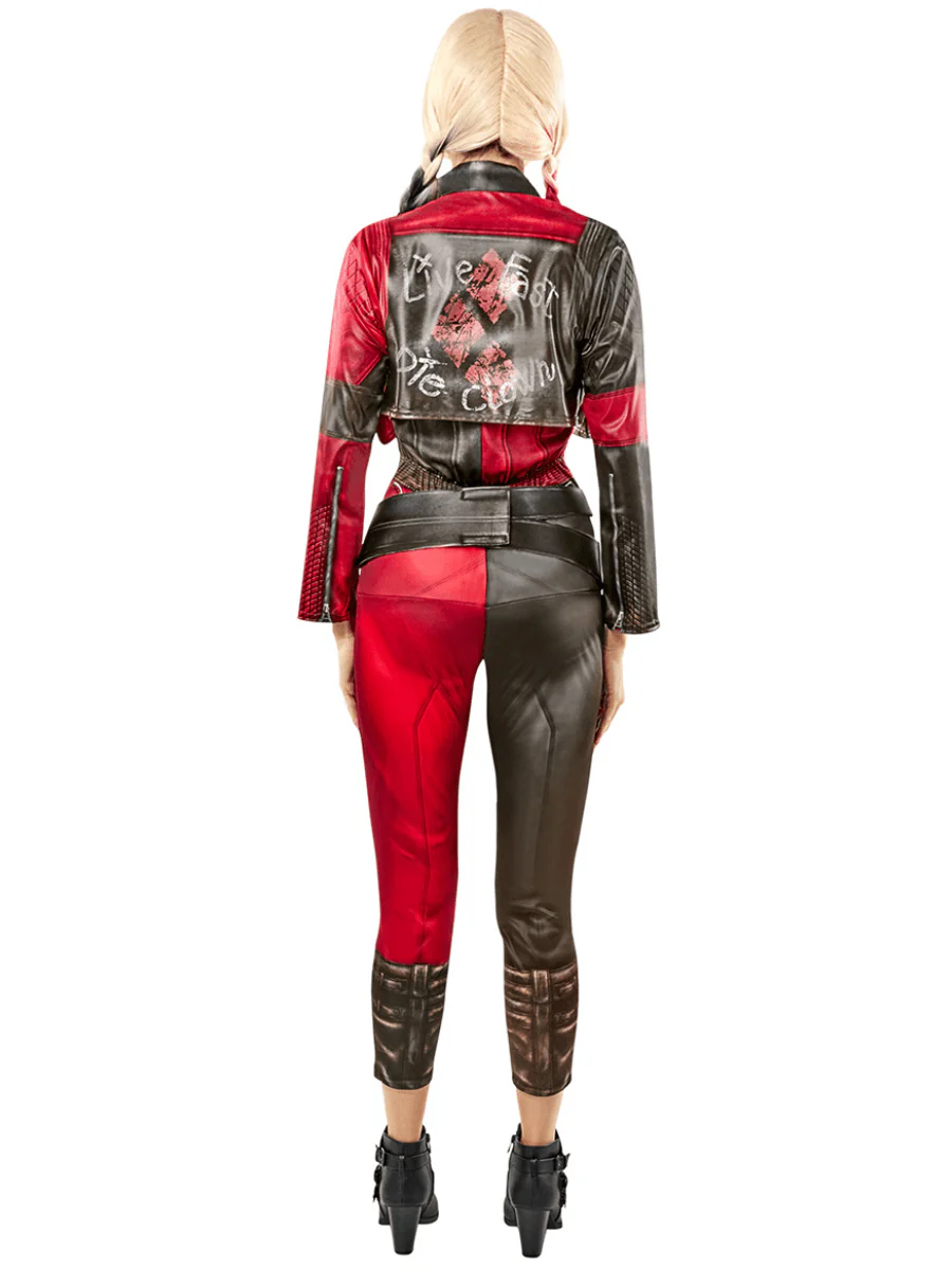 Womens Harley Quinn Adult Jumpsuit Costume - Image 2